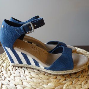NWOT • UGG • 'Atasha' Striped Wedge Heeled Sandals